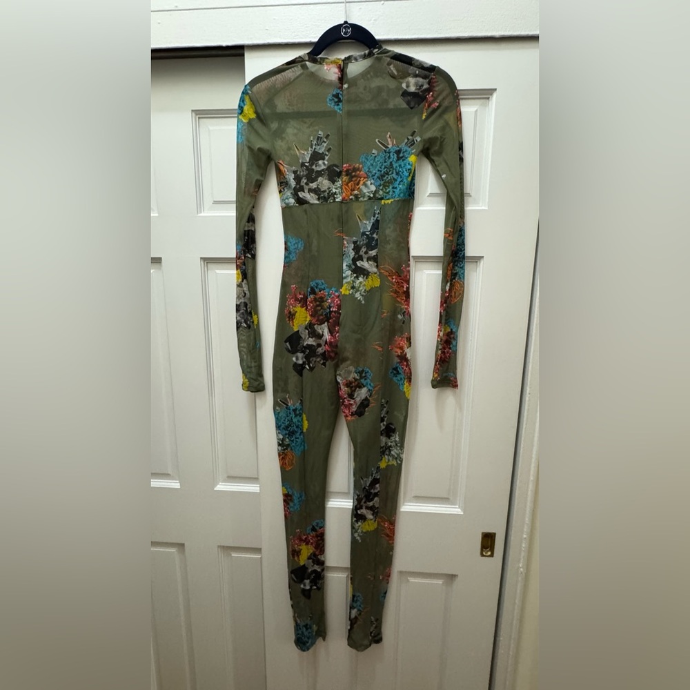 IVY PARK Green Floral Long Sleeve Top
